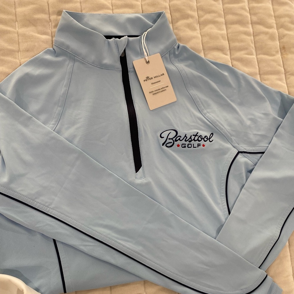 Peter Millar Brand New Barstool zip up and top